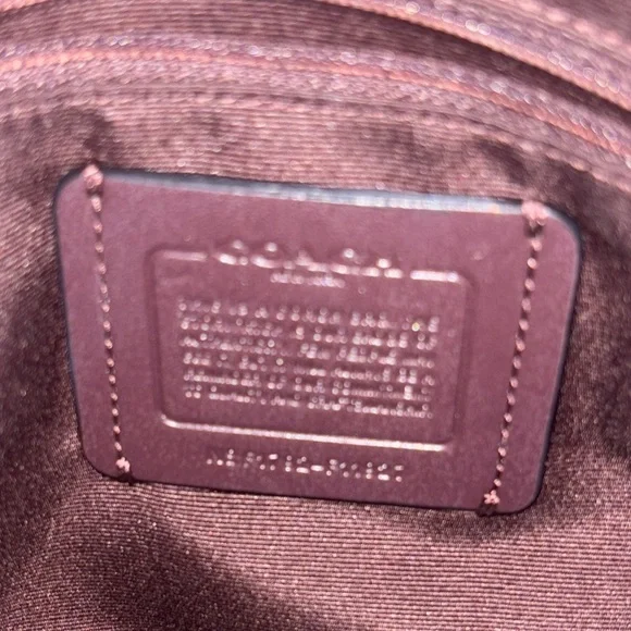 Coach Dark Burgandy Leather Satchel - Picture 8 of 8
